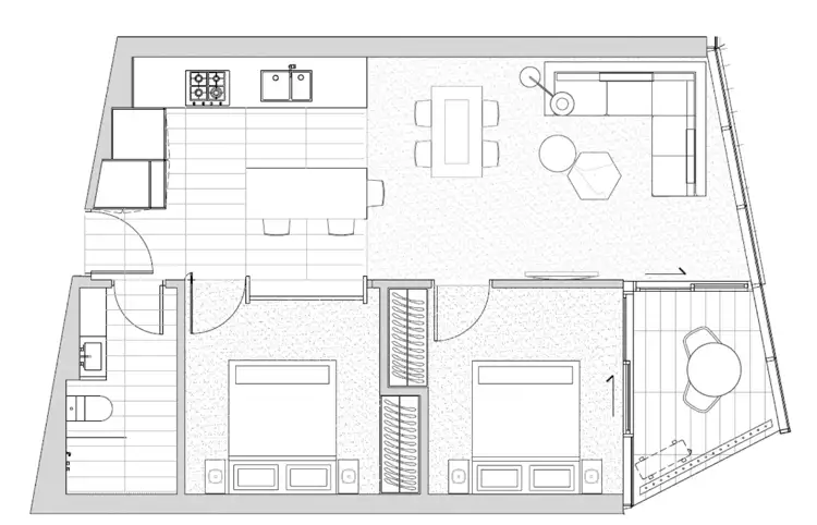 Floorplan of Homely apartment listing, 1510/677 La Trobe Street, Docklands VIC 3008