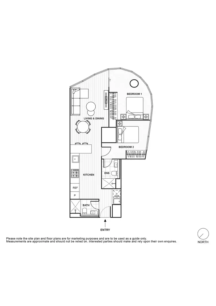 Floorplan of Homely apartment listing, 2812/70 Southbank Boulevard, Southbank VIC 3006