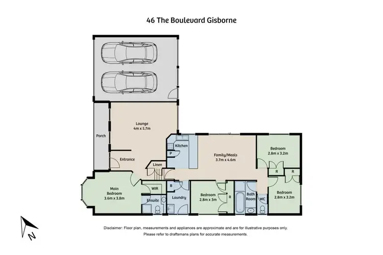 Floorplan of Homely house listing, 46 The Boulevard, Gisborne VIC 3437