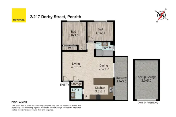 Floorplan of Homely unit listing, 2/217 Derby Street, Penrith NSW 2750