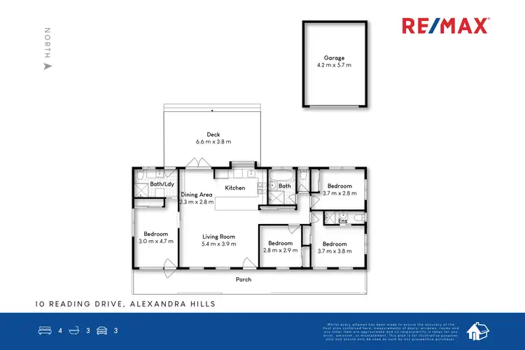 Floorplan of Homely house listing, 10 Reading Drive, Alexandra Hills QLD 4161