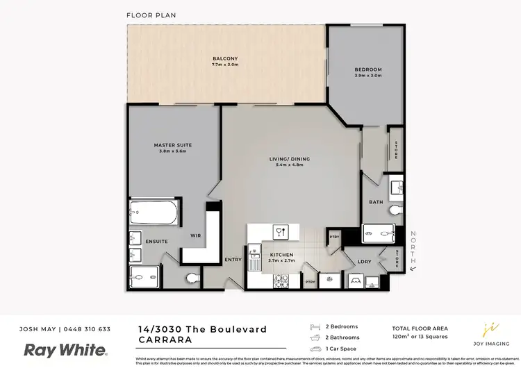 Floorplan of Homely apartment listing, 14/3030 The Boulevard, Carrara QLD 4211