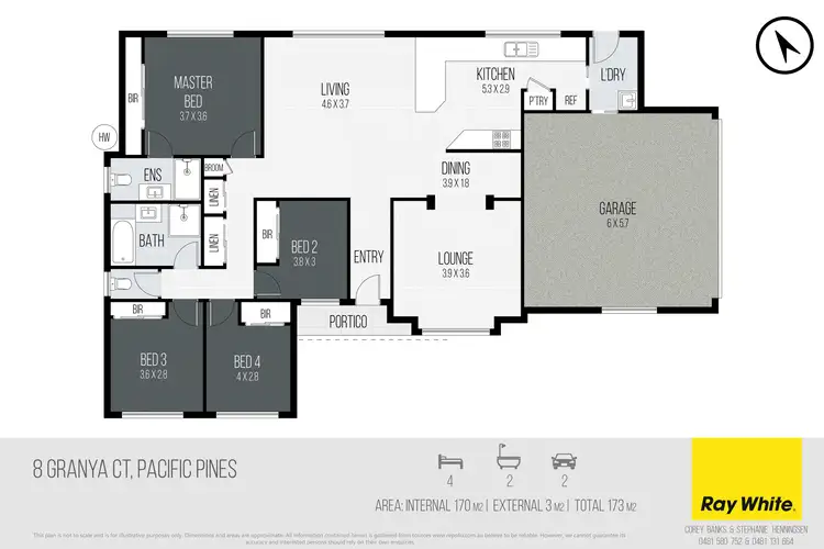 Floorplan of Homely house listing, 8 Granya Court, Pacific Pines QLD 4211