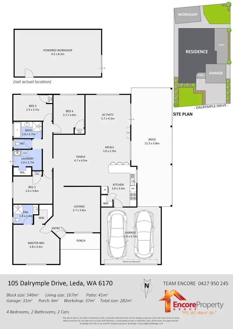 Floorplan of Homely house listing, 105 Dalrymple Drive, Leda WA 6170