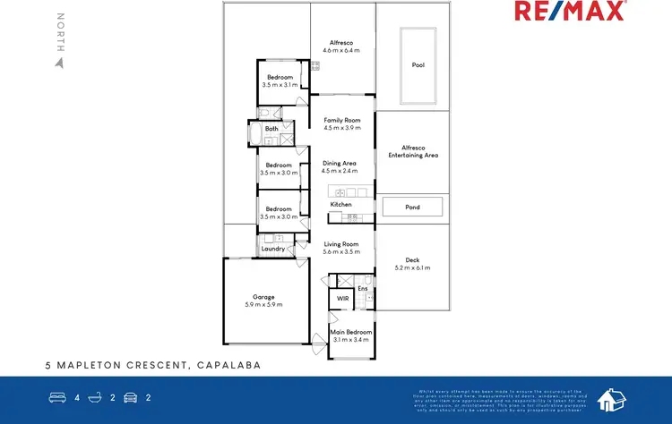 Floorplan of Homely house listing, 5 Mapleton Crescent, Capalaba QLD 4157