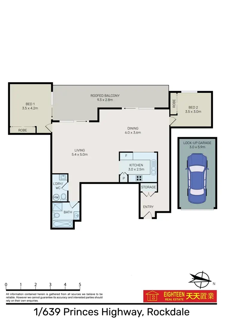 Floorplan of Homely apartment listing, 1/639 Princes Highway, Rockdale NSW 2216