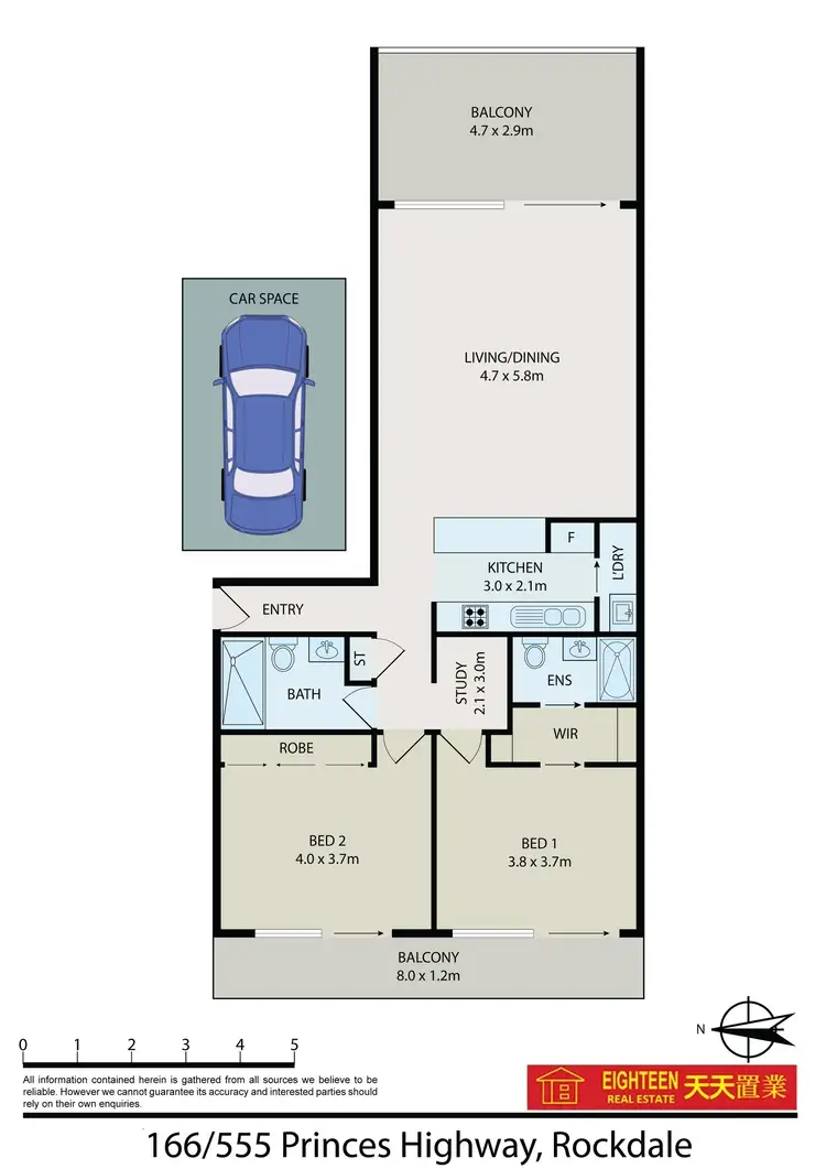 Floorplan of Homely apartment listing, 166/555 Princes Highway, Rockdale NSW 2216
