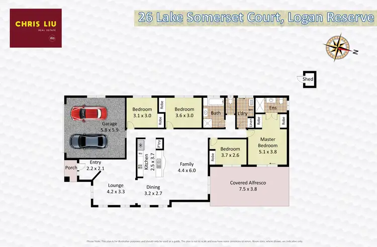 Floorplan of Homely house listing, 26 Lake Somerset Court, Logan Reserve QLD 4133
