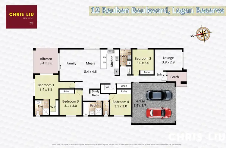 Floorplan of Homely house listing, 18 Reuben Boulevard, Logan Reserve QLD 4133