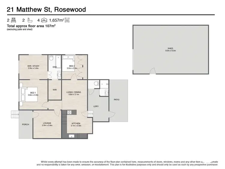 Floorplan of Homely house listing, 21 Matthew Street, Rosewood QLD 4340