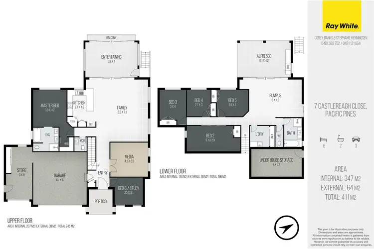 Floorplan of Homely house listing, 7 Castlereagh Close, Pacific Pines QLD 4211
