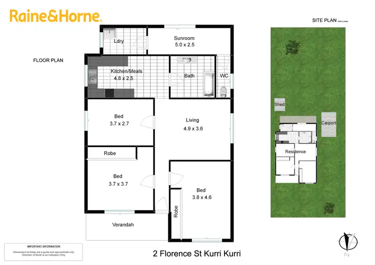 Floorplan of Homely house listing, 2 Florence Street, Kurri Kurri NSW 2327