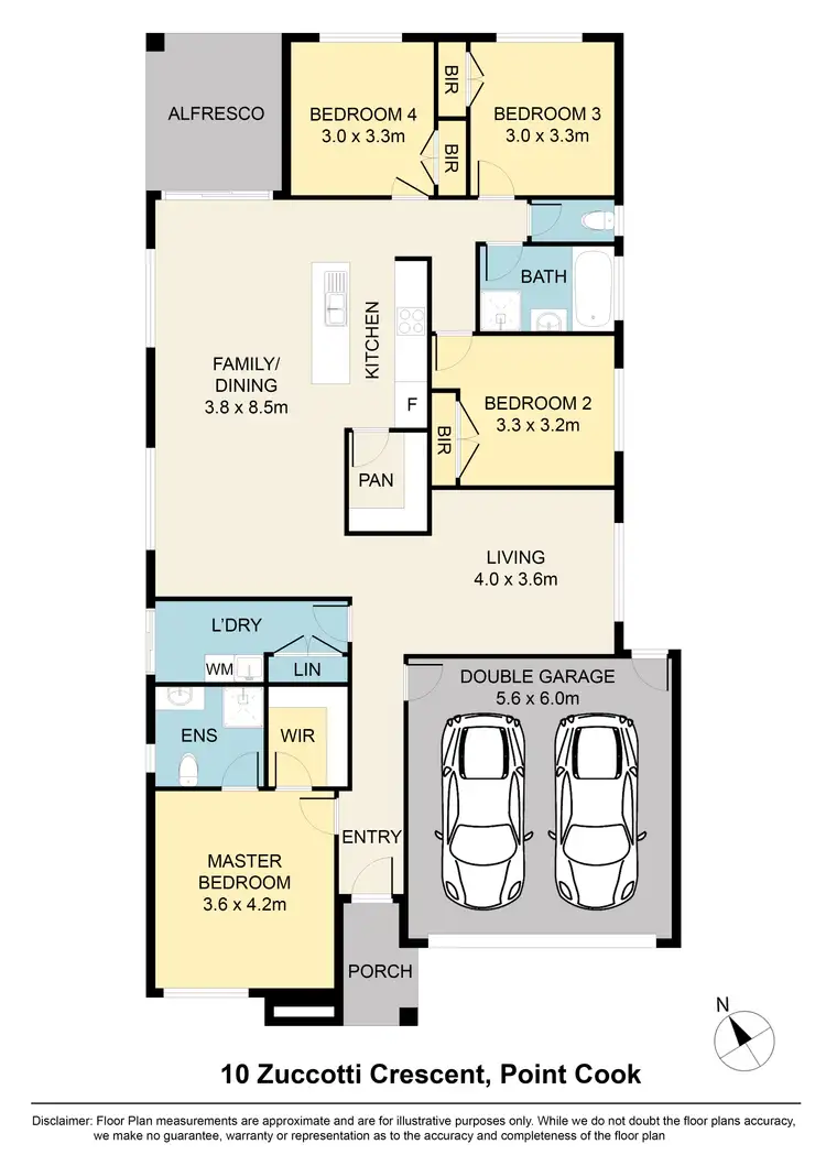 Floorplan of Homely house listing, 10 Zuccotti Crescent, Point Cook VIC 3030