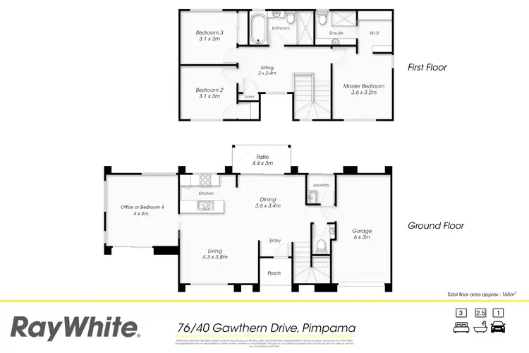 Floorplan of Homely townhouse listing, 76/40 Gawthern Drive, Pimpama QLD 4209