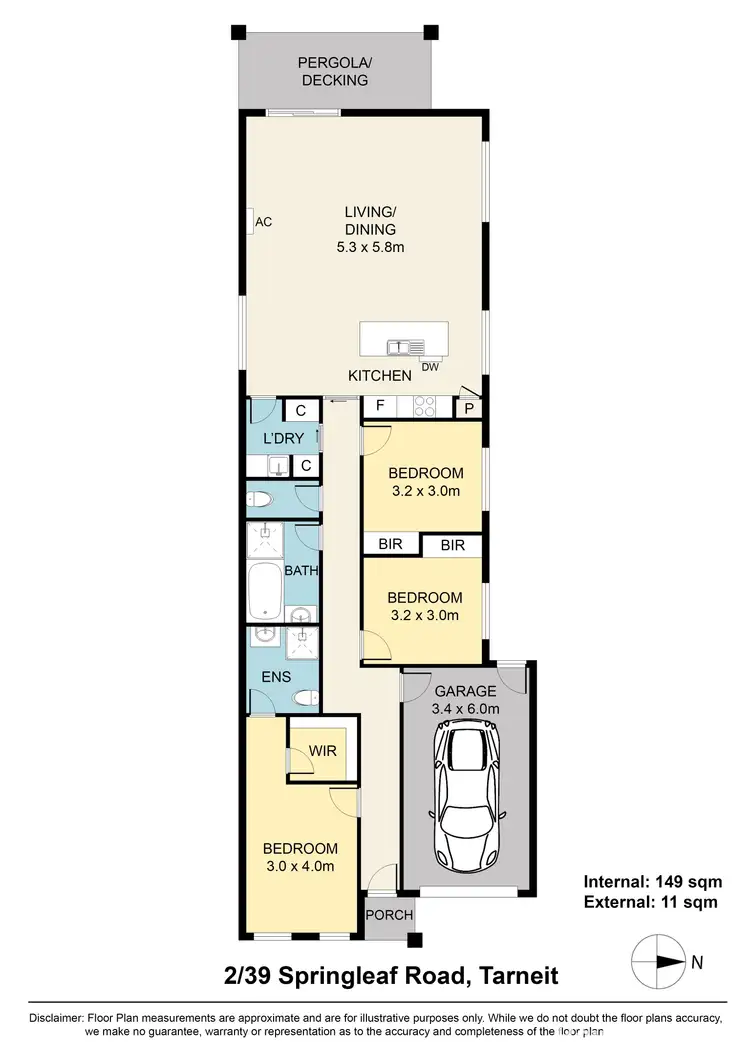 Floorplan of Homely unit listing, 2/39 Springleaf Road, Tarneit VIC 3029