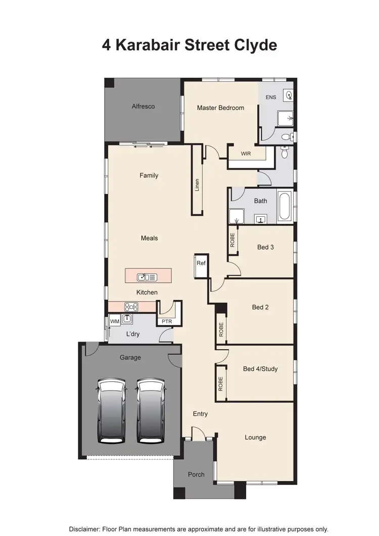 Floorplan of Homely house listing, 4 Karabair Street, Clyde North VIC 3978
