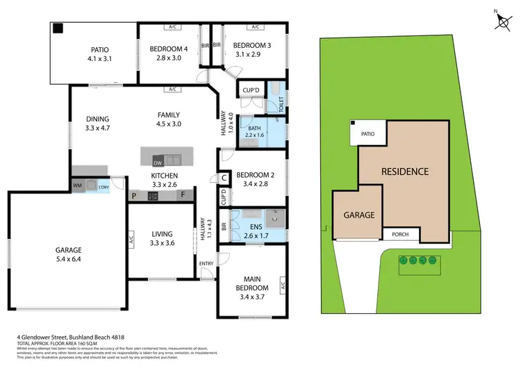 Floorplan of Homely house listing, 4 Glendower Street, Bushland Beach QLD 4818