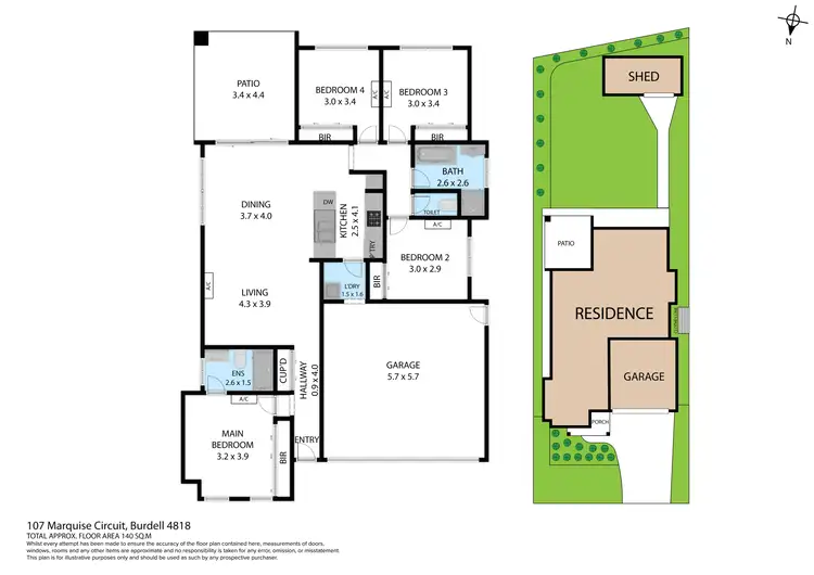 Floorplan of Homely house listing, 107 Marquise Circuit, Burdell QLD 4818