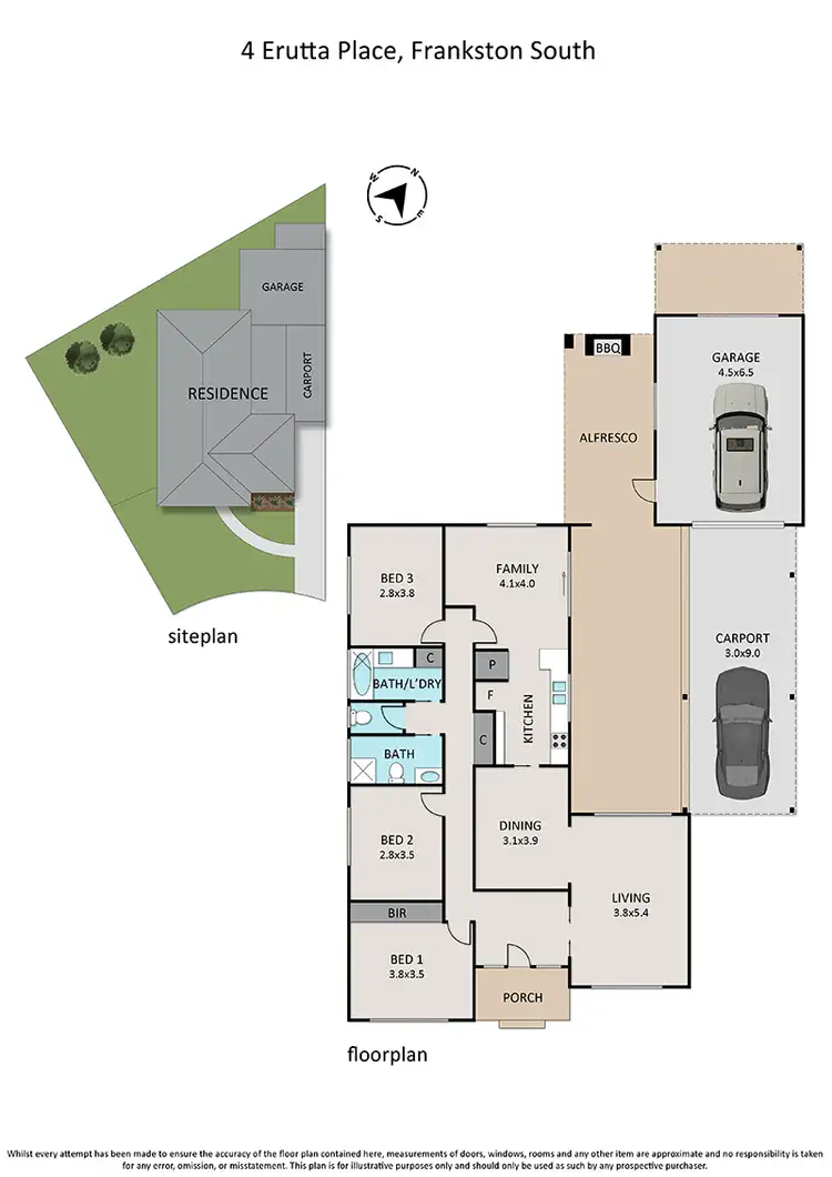 Floorplan of Homely house listing, 4 Erutta Place, Frankston South VIC 3199
