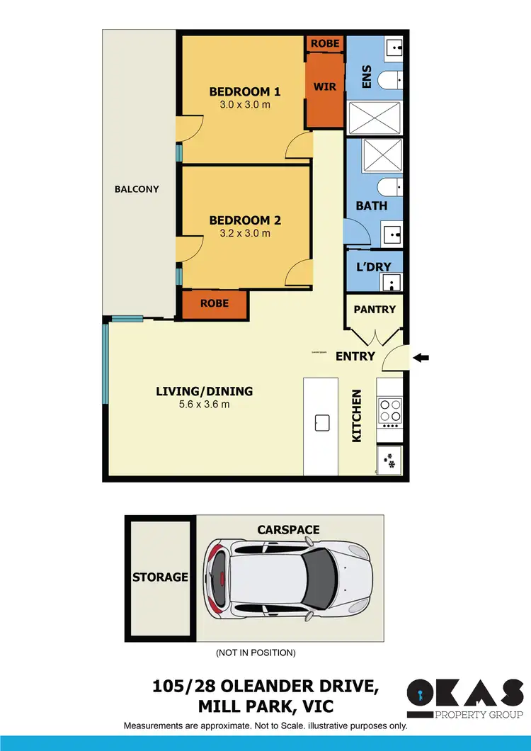 Floorplan of Homely apartment listing, 105/24-28 Oleander Drive, Mill Park VIC 3082