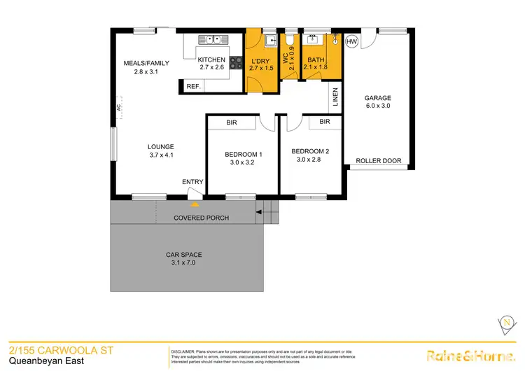 Floorplan of Homely townhouse listing, 2/155 Carwoola Street, Queanbeyan East NSW 2620