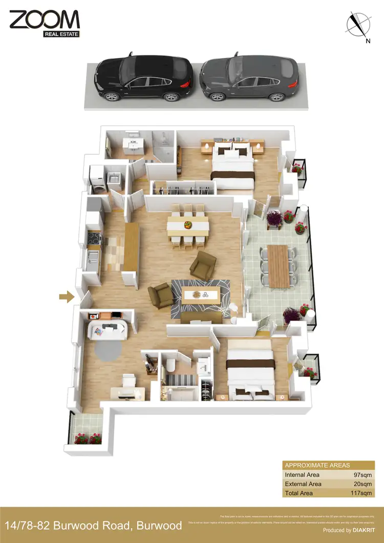 Floorplan of Homely apartment listing, 14/78-82 Burwood Road, Burwood NSW 2134