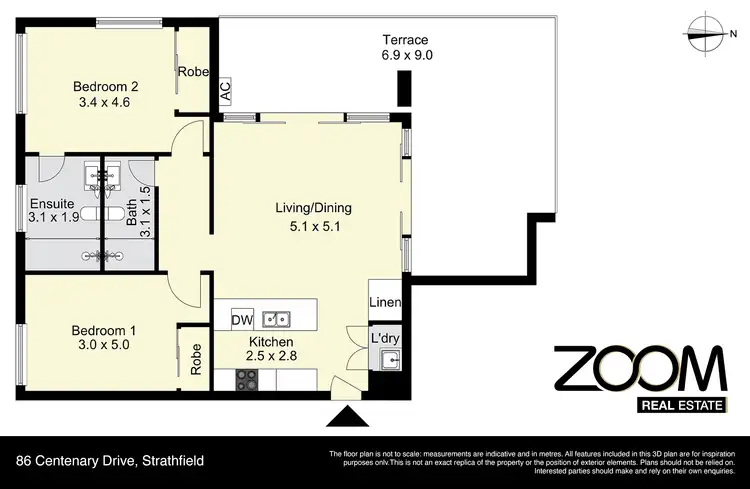 Floorplan of Homely apartment listing, B502/86 Centenary Drive Strathfield, Strathfield NSW 2135