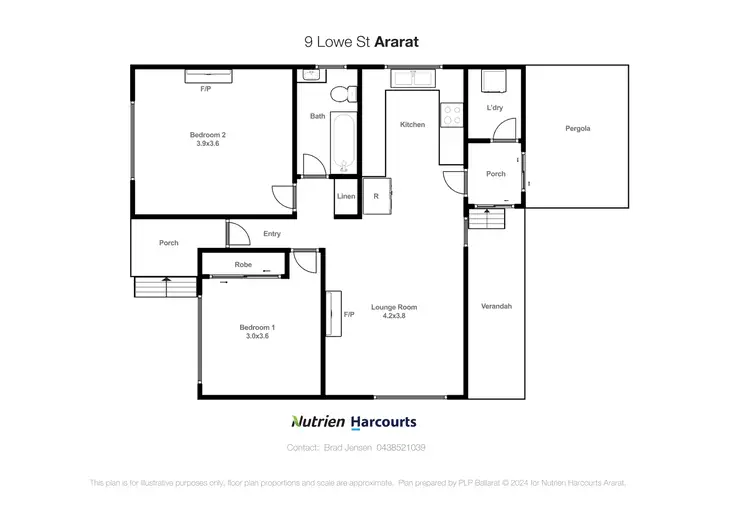 Floorplan of Homely house listing, 9 Lowe Street, Ararat VIC 3377