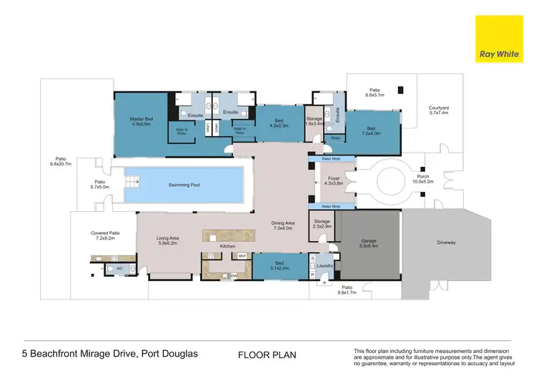 Floorplan of Homely house listing, 5 Beachfront Mirage Drive, Port Douglas QLD 4877