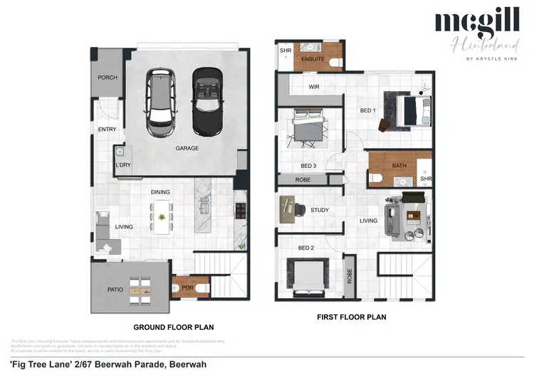 Floorplan of Homely townhouse listing, 2/67 Beerwah Parade, Beerwah QLD 4519
