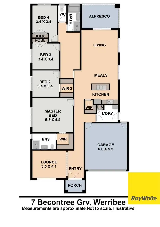 Floorplan of Homely house listing, 7 Becontree Grove, Werribee VIC 3030