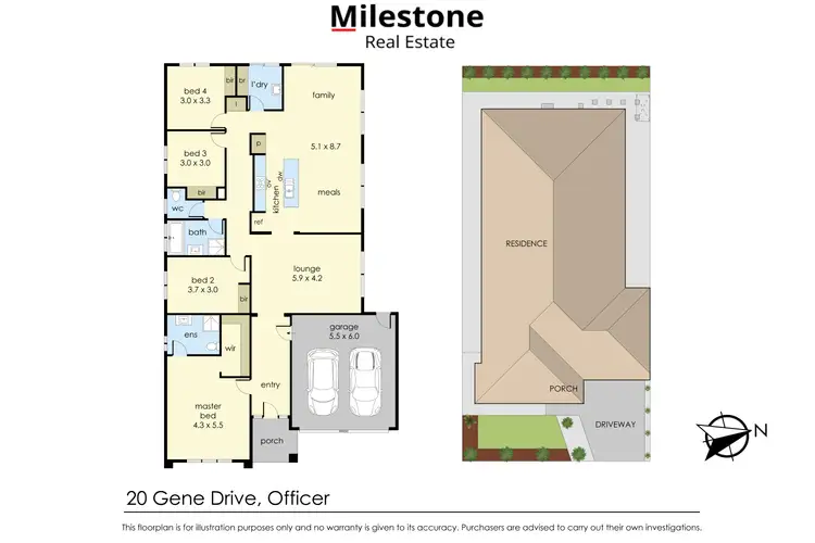 Floorplan of Homely house listing, 20 Gene Drive, Officer VIC 3809