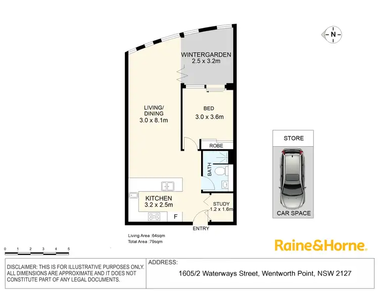 Floorplan of Homely apartment listing, 1605/2 Waterways Street, Wentworth Point NSW 2127
