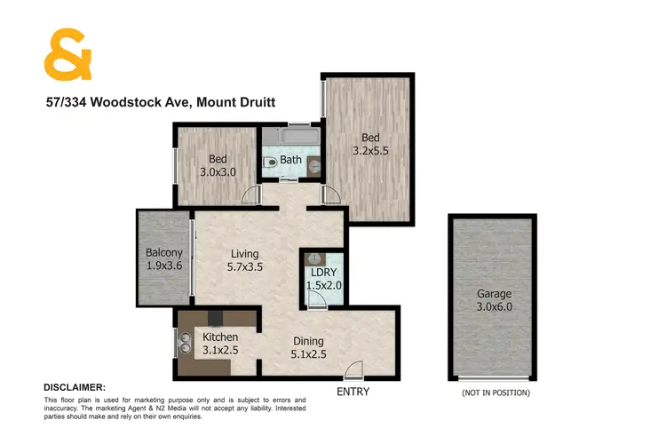 Floorplan of Homely apartment listing, 57/334 Woodstock Avenue, Mount Druitt NSW 2770