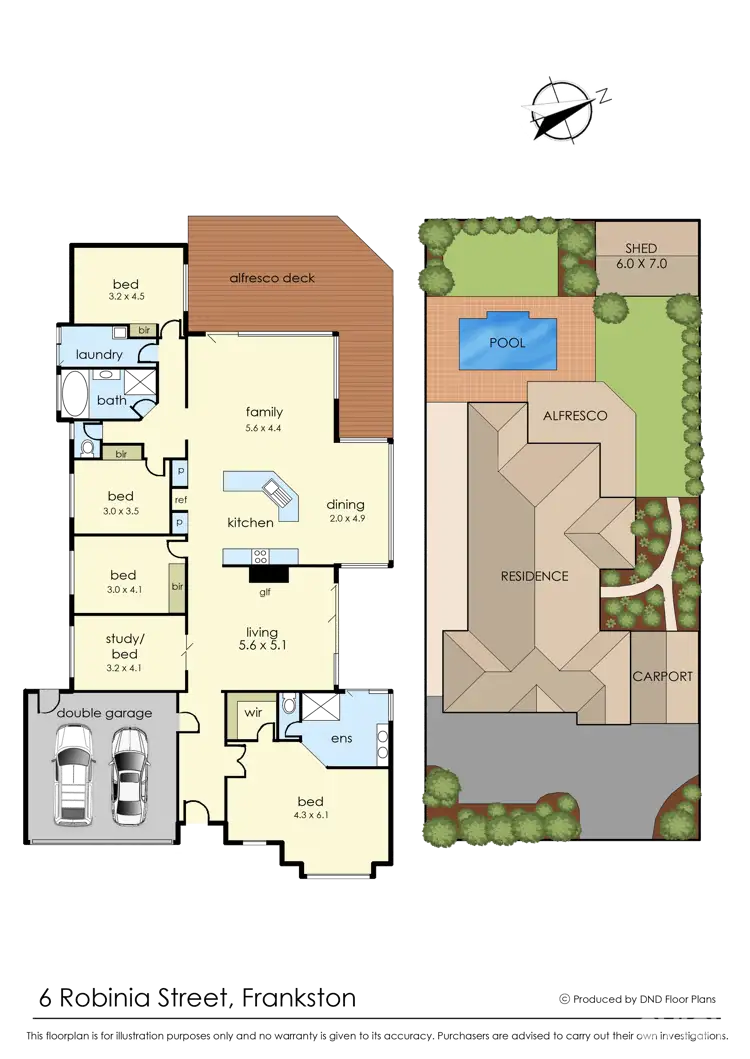 Floorplan of Homely house listing, 6 Robinia Street, Frankston VIC 3199