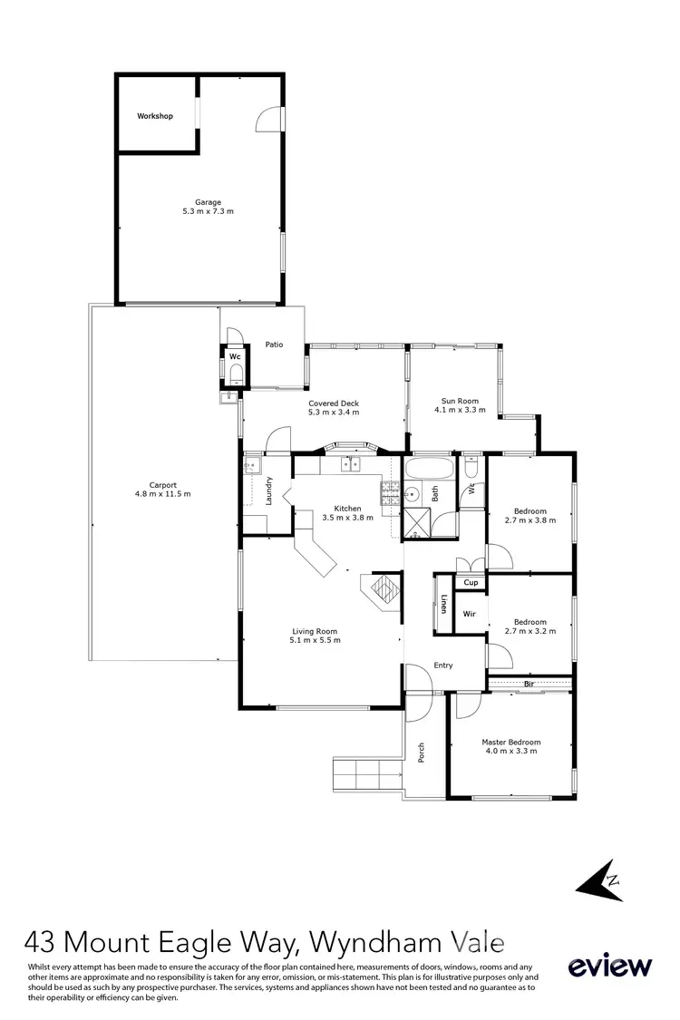 Floorplan of Homely house listing, 43 Mount Eagle Way, Wyndham Vale VIC 3024