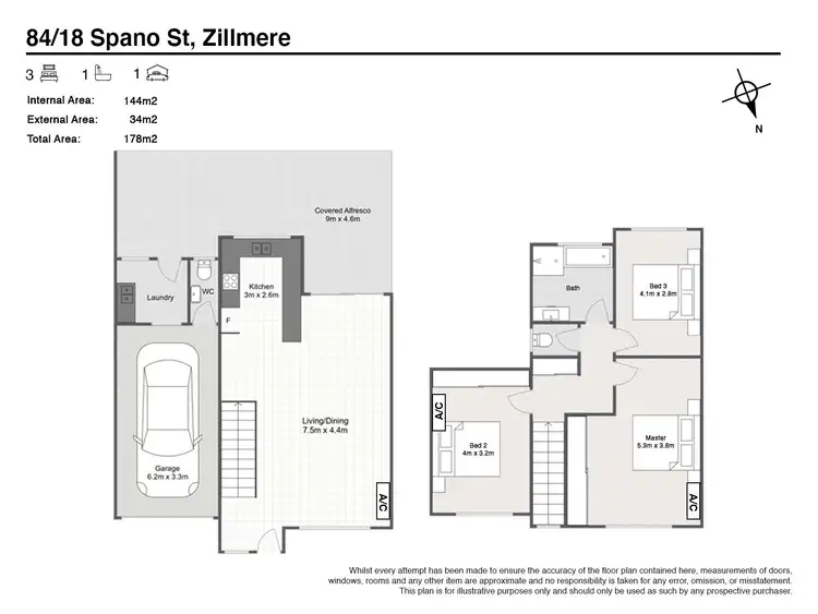 Floorplan of Homely townhouse listing, 84/18 Spano Street, Zillmere QLD 4034