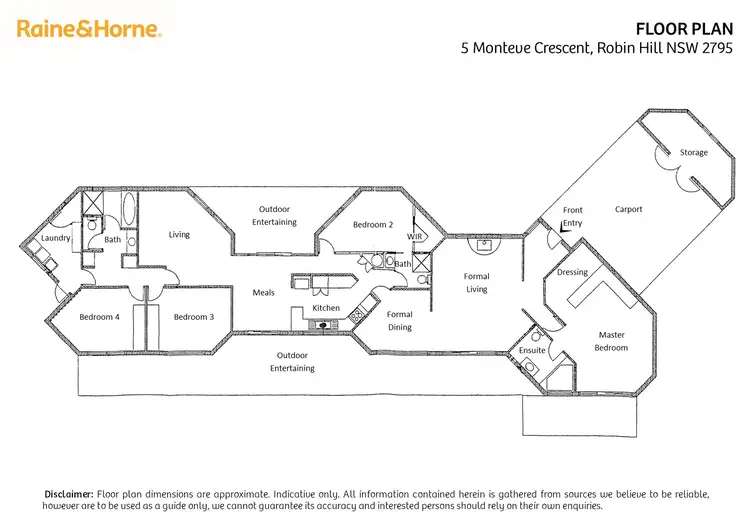 Floorplan of Homely house listing, 5 Monteve Crescent, Robin Hill NSW 2795