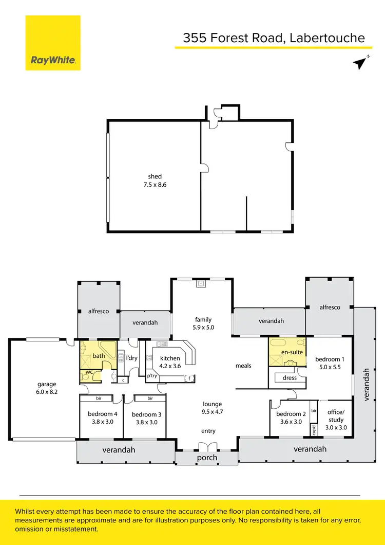 Floorplan of Homely rural property listing, 355 Forest Road, Labertouche VIC 3816