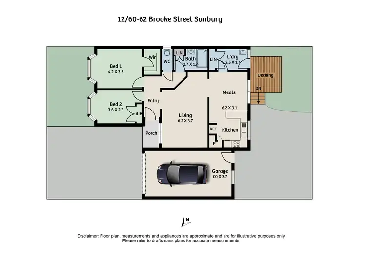 Floorplan of Homely unit listing, 12/60-62 Brook Street, Sunbury VIC 3429
