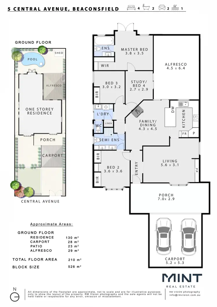 Floorplan of Homely house listing, 5 Central Avenue, Beaconsfield WA 6162