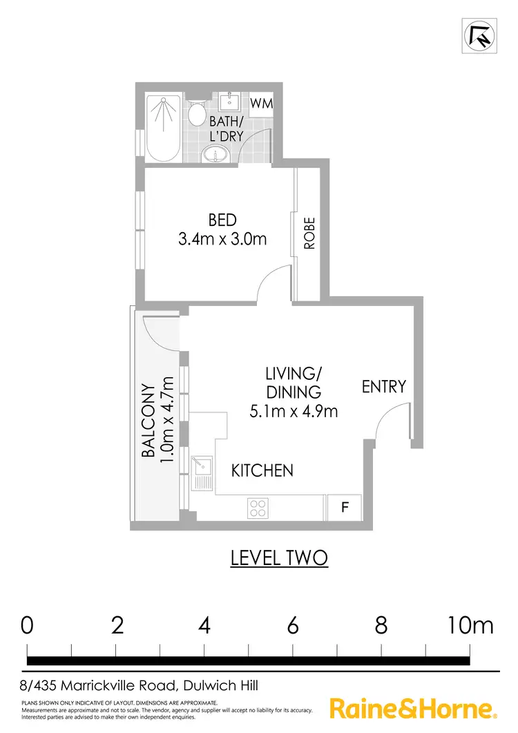 Floorplan of Homely apartment listing, 8/435 Marrickville Road, Dulwich Hill NSW 2203