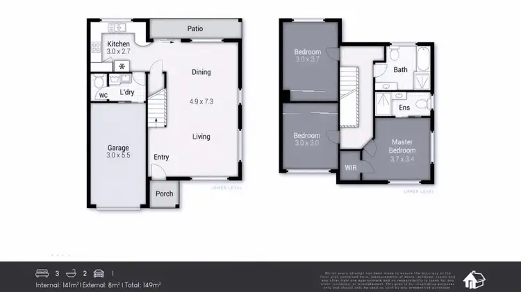 Floorplan of Homely townhouse listing, 24/141 Pacific Pines Boulevard, Pacific Pines QLD 4211