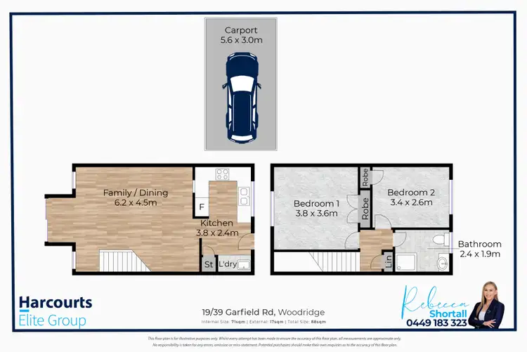 Floorplan of Homely townhouse listing, 19/39 Garfield Road, Woodridge QLD 4114