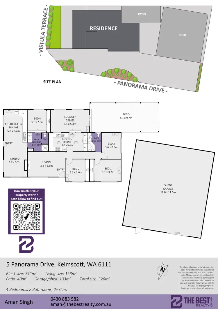 Floorplan of Homely house listing, 5 Panorama Drive, Kelmscott WA 6111
