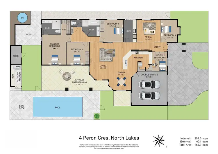 Floorplan of Homely house listing, 4 Peron Crescent, North Lakes QLD 4509