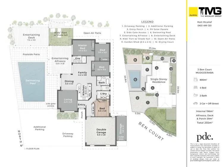 Floorplan of Homely house listing, 3 Ben Court, Mudgeeraba QLD 4213