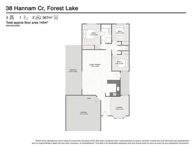 Floorplan of Homely house listing, 38 Hannam Crescent, Forest Lake QLD 4078
