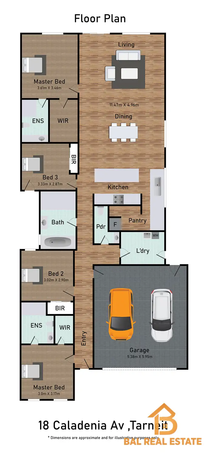 Floorplan of Homely house listing, 18 Caladenia Avenue, Tarneit VIC 3029