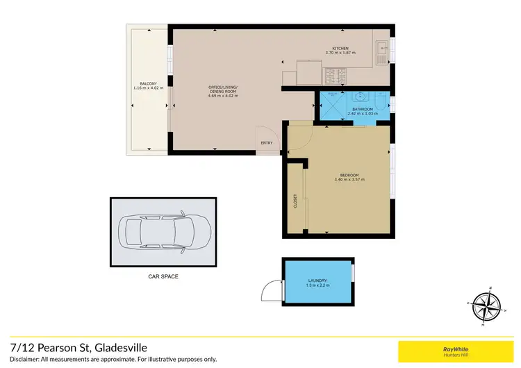 Floorplan of Homely apartment listing, 7/12 Pearson Street, Gladesville NSW 2111